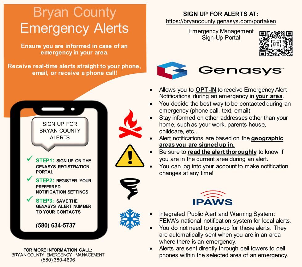 County Alert System Bryan County launches new emergency alert system