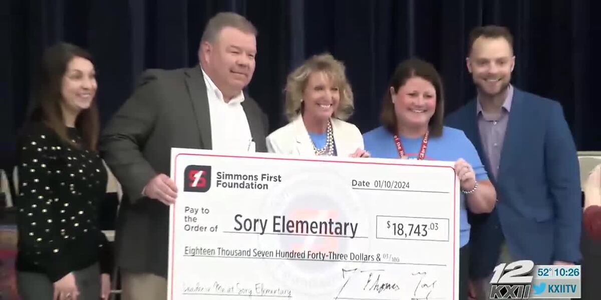Sory Elementary receives $18,000 grant from Simmons Bank to support ...