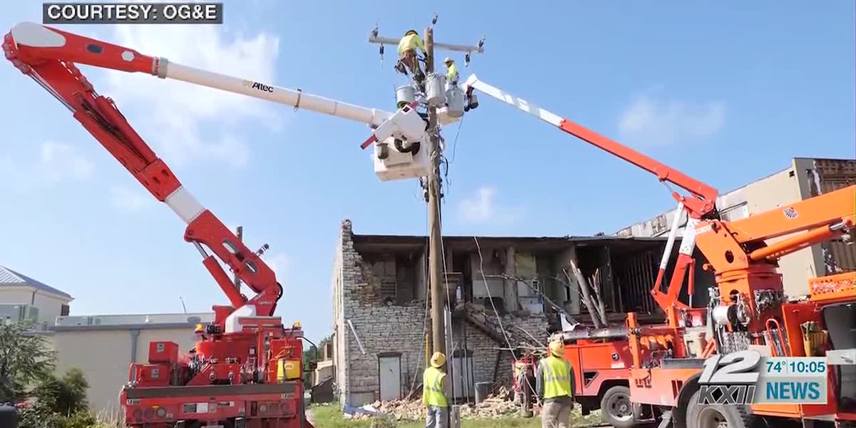 OG&E restores power to 99% of customers after tornado damage outages
