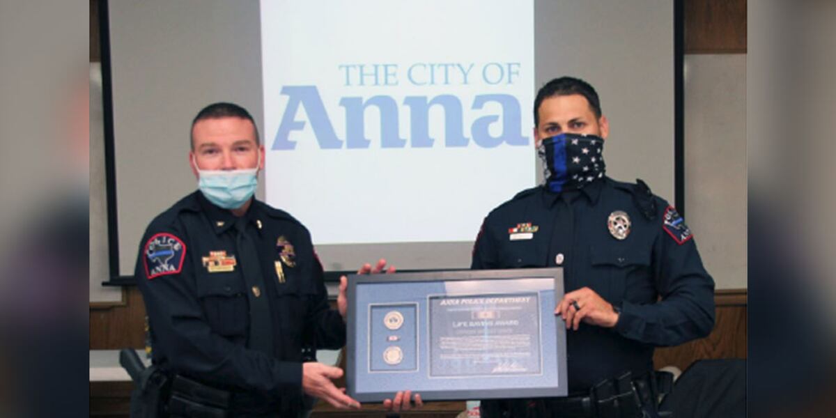 Anna police officer receives Lifesaver Award