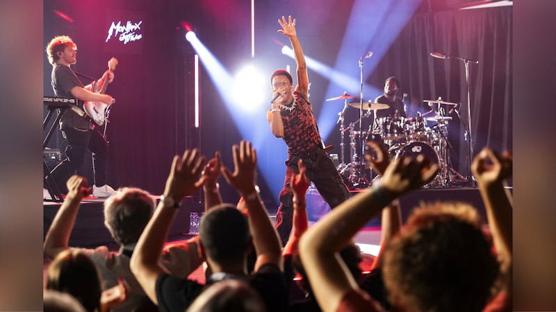 FILE - American singer-songwriter, David Anthony Burke, aka D4vd, performs on the Casino stage...