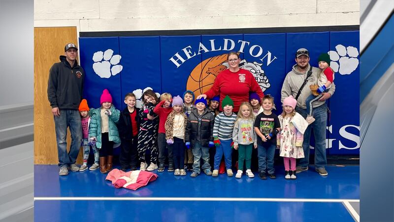 On Wednesday, the Healdton Volunteer Fire Department gave out winter clothes to students in...