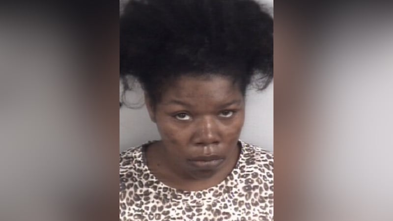 Authorities shared the mug shot of Megan Symone Scott.