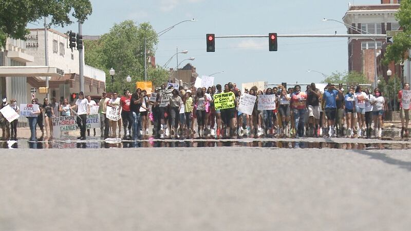 Around 130 people showed to the HFV Wilson Community Center in Ardmore to peacefully protest...