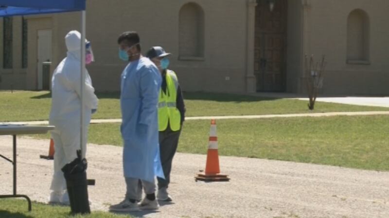 Health officials said 30 people were tested for COVID-19 at a drive-thru testing center in...