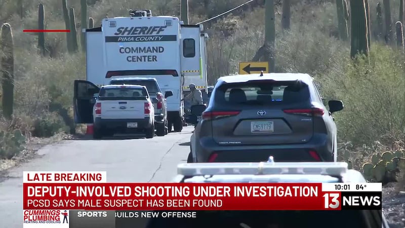 SUSPECT ARRESTED IN PIMA COUNTY DEPUTY INVOLVED SHOOTING